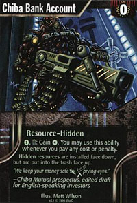 Netrunner Chiba Bank Account