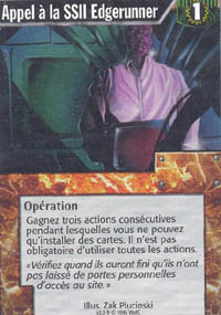 Netrunner Appel &agrave; la SSII Edgerunner
