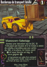 Netrunner Bordereau de transport falsifi&eacute;