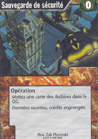 Netrunner Sauvegarde de s&eacute;curit&eacute;