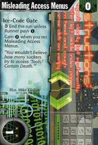 Netrunner Misleading Access Menus