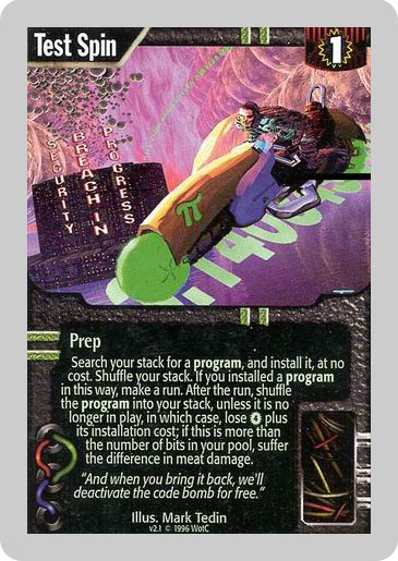 Old Test Spin Card
